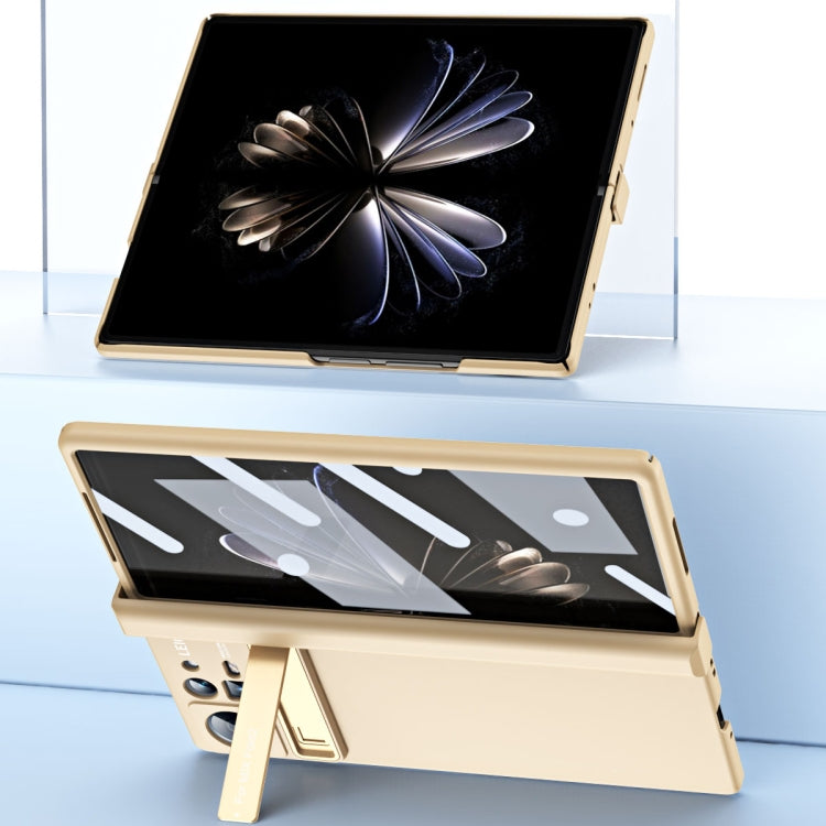 For Xiaomi Mix Fold 2 Macaron Hinge All-inclusive Folding Phone Case with Stand(Transparent) - Xiaomi Cases by PMC TechLife | Online Shopping South Africa | PMC TechLife
