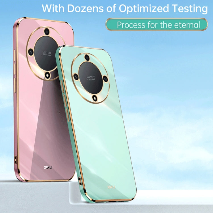 For Honor X9a 5G XINLI Straight Edge 6D Electroplate TPU Phone Case(Cherry Purple) - free shipping - PMC TechLife - Order now!