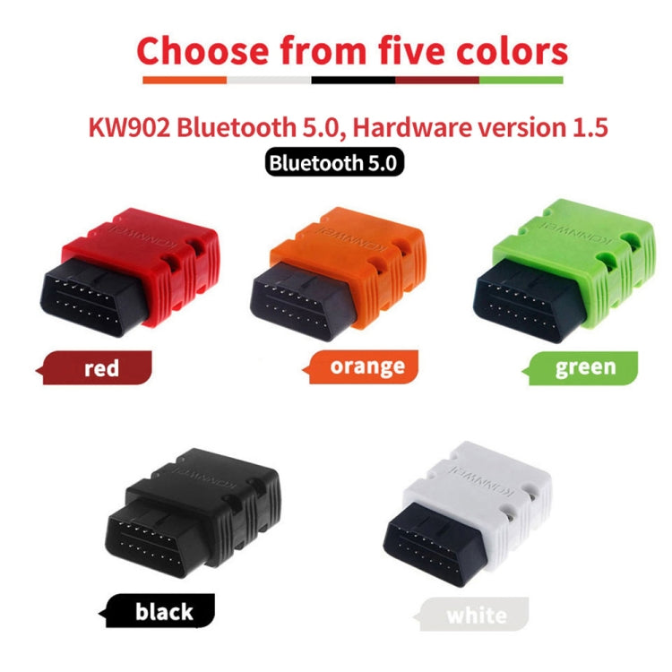KONNWEI KW902 Bluetooth 5.0 OBD2 Car Fault Diagnostic Scan Tools Support IOS / Android(Orange) - Code Readers & Scan Tools by KONNWEI | Online Shopping South Africa | PMC Jewellery