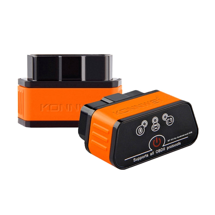 KONNWEI KW903 Bluetooth 5.0 OBD2 Car Fault Diagnostic Scan Tools Support IOS / Android(Black Orange) - Code Readers & Scan Tools by KONNWEI | Online Shopping South Africa | PMC Jewellery