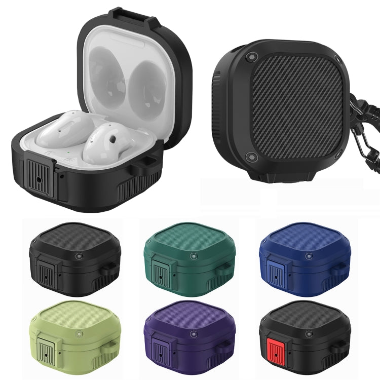 Wireless Earphones Silicone Case with Switch & Carabiner for Samsung Galaxy Buds Live / Buds2 / Buds Pro / Buds2 Pro(Army Green) - Samsung Earphone Case by PMC TechLife | Online Shopping South Africa | PMC TechLife