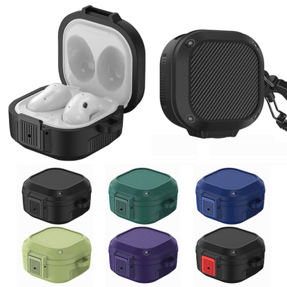 Wireless Earphones Silicone Case with Switch & Carabiner for Samsung Galaxy Buds Live / Buds2 / Buds Pro / Buds2 Pro(Army Green) - Samsung Earphone Case by PMC Jewellery | Online Shopping South Africa | PMC Jewellery