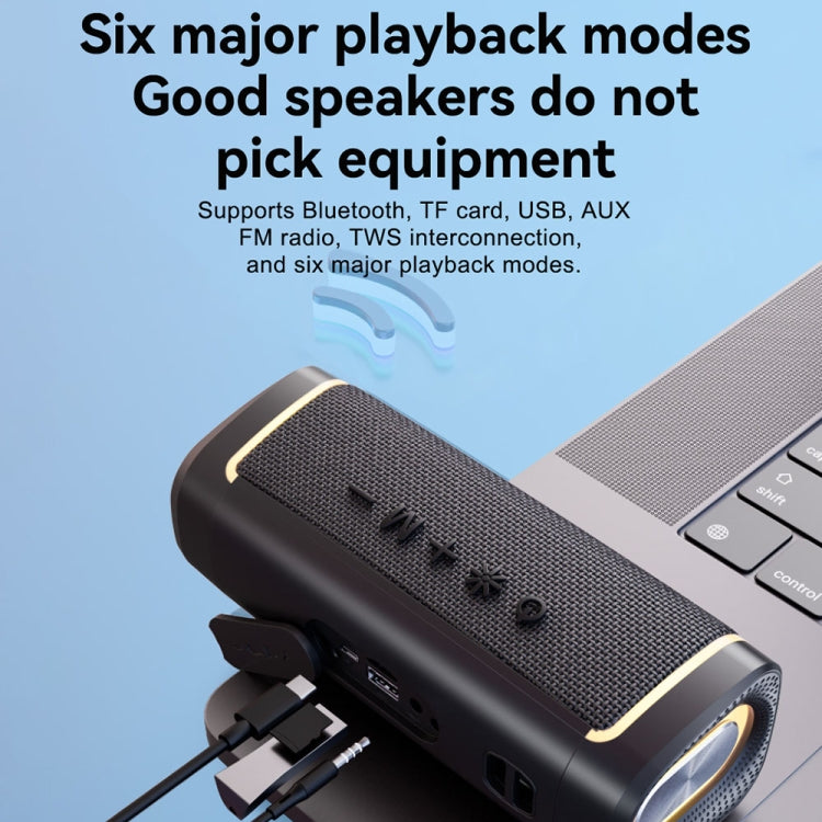 T&G TG375 Outdoor Portable LED Light RGB Wireless Bluetooth Speaker Subwoofer(Blue) - Desktop Speaker by T&G | Online Shopping South Africa | PMC TechLife | Buy Now Pay Later Mobicred