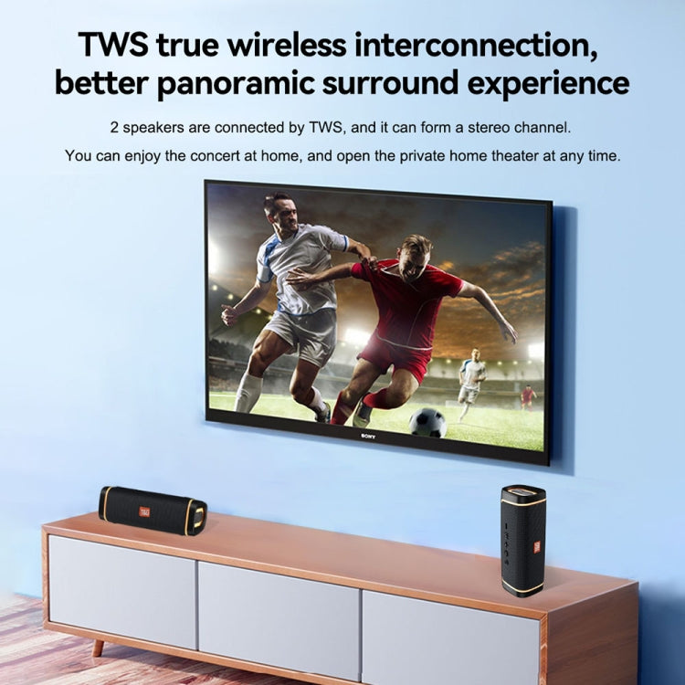 T&G TG375 Outdoor Portable LED Light RGB Wireless Bluetooth Speaker Subwoofer(Red) - free shipping - PMC TechLife - Order now!