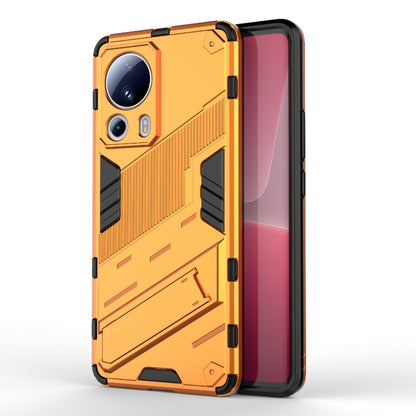 For Xiaomi 13 Lite Punk Armor 2 in 1 PC + TPU Shockproof Phone Case with Holder(Orange) - 13 Lite Cases by PMC Jewellery | Online Shopping South Africa | PMC Jewellery