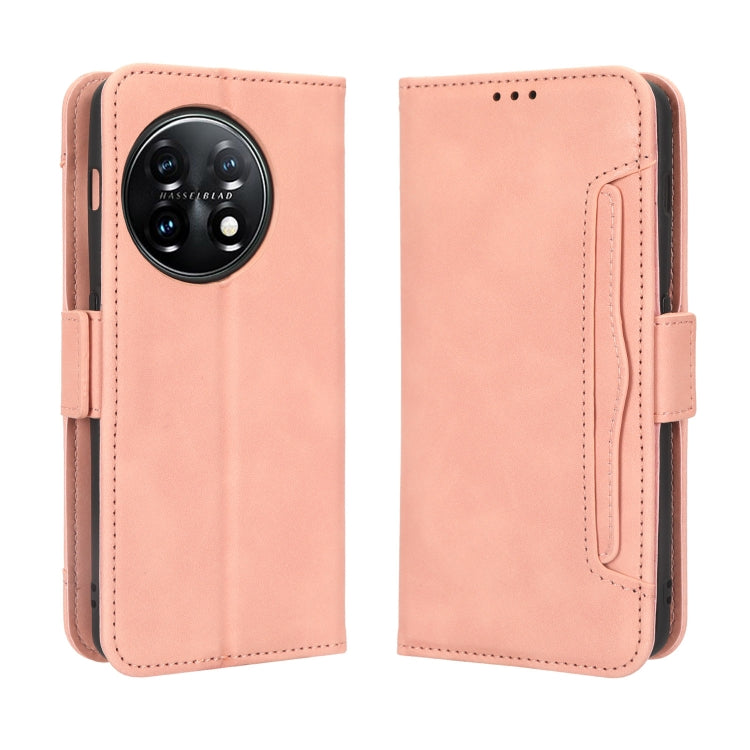 For OnePlus 11R / Ace 2 Skin Feel Calf Texture Card Slots Leather Phone Case(Pink) - free shipping - PMC TechLife - Order now!