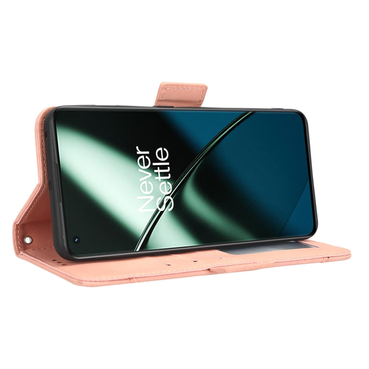 For OnePlus 11R / Ace 2 Skin Feel Calf Texture Card Slots Leather Phone Case(Pink) - free shipping - PMC TechLife - Order now!