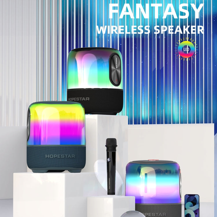 HOPESTAR SC-01 Waterproof LED Light Wireless Bluetooth Speaker(Black) - free shipping - PMC TechLife - Order now!