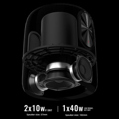 HOPESTAR SC-01 Waterproof LED Light Wireless Bluetooth Speaker(Grey) - Desktop Speaker by HOPESTAR | Online Shopping South Africa | PMC Jewellery
