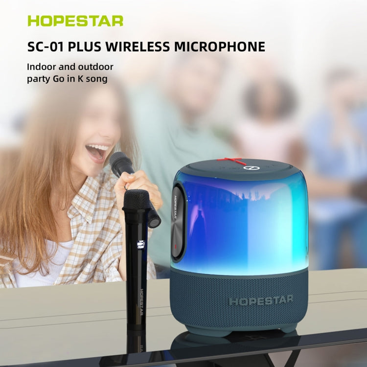 HOPESTAR SC-01 Waterproof LED Light Wireless Bluetooth Speaker(Black) - free shipping - PMC TechLife - Order now!