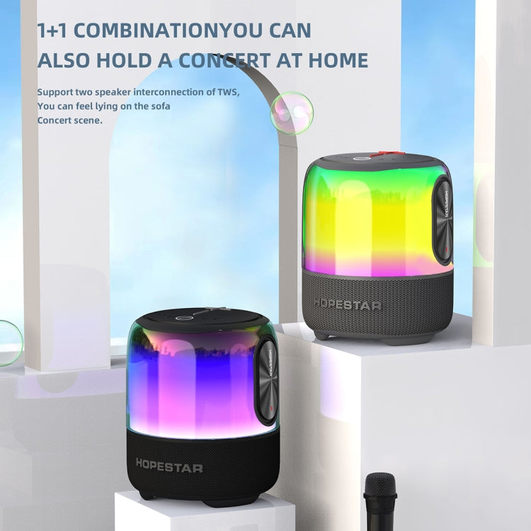 HOPESTAR SC-01 Waterproof LED Light Wireless Bluetooth Speaker(Grey) - free shipping - PMC TechLife - Order now!