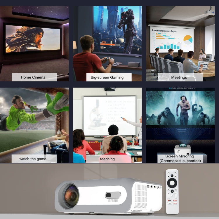 MECOOL KP1 1920x1080P 700ANSI Lumens Portable Mini LCD Smart Projector(EU Plug) - Mini Projector by MECOOL | Online Shopping South Africa | PMC TechLife