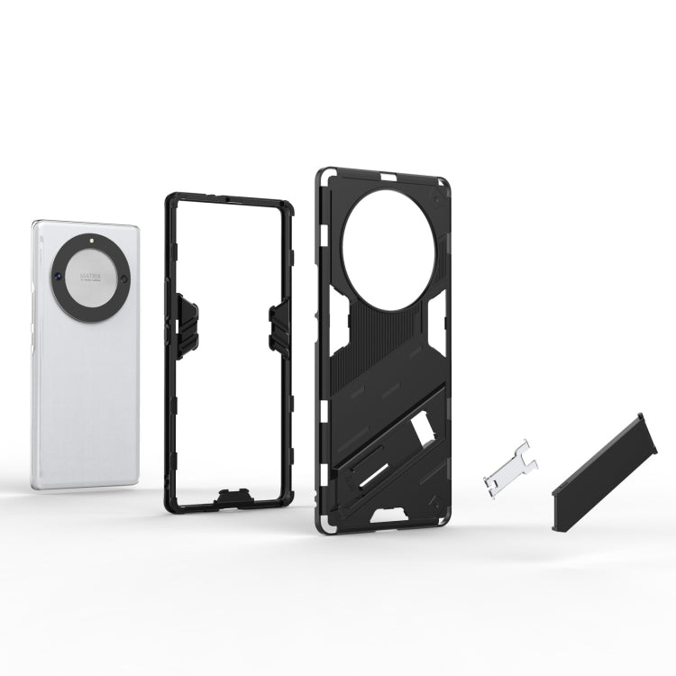 For Honor X9a/X40 5G/Magic5 Lite Punk Armor PC + TPU Phone Case with Holder(Red) - free shipping - PMC TechLife - Order now!