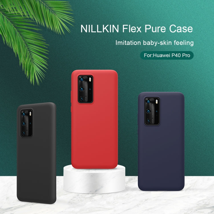 For Huawei P40 Pro NILLKIN Feeling Series Shockproof Liquid Silicone Protective Case(Black) - Huawei Cases by NILLKIN | Online Shopping South Africa | PMC Jewellery