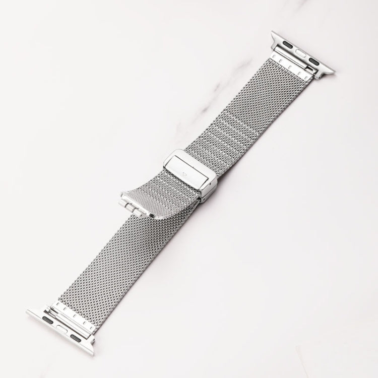 Milan Fold Buckle Metal Watch Band For Apple Watch Series 8&7 41mm / SE 2&6&SE&5&4 40mm / 3&2&1 38mm (Gradient Purple) - Watch Bands by PMC Jewellery | Online Shopping South Africa | PMC Jewellery