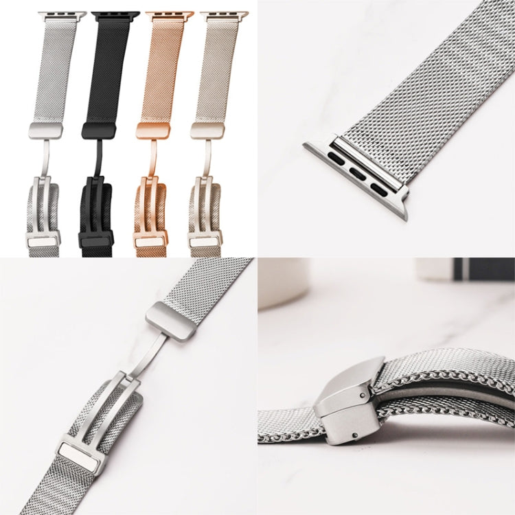 Milan Fold Buckle Metal Watch Band For Apple Watch Series 8&7 41mm / SE 2&6&SE&5&4 40mm / 3&2&1 38mm (Gradient Purple) - Watch Bands by PMC Jewellery | Online Shopping South Africa | PMC Jewellery