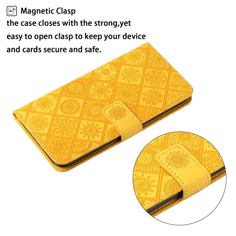 For Xiaomi Redmi 12C Ethnic Style Embossed Pattern Leather Phone Case(Yellow) - free shipping - PMC TechLife - Order now!