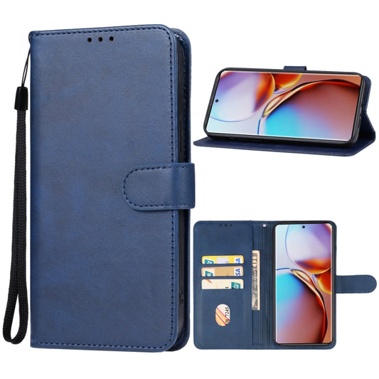 For Motorola Edge 40 Leather Phone Case(Blue) -  by PMC Jewellery | Online Shopping South Africa | PMC Jewellery