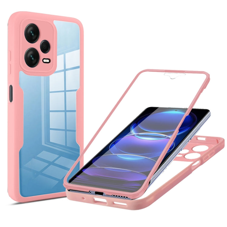 For Xiaomi Redmi Note 12 Pro 5G / Poco X5 Pro Acrylic + TPU 360 Degrees Full Coverage Phone Case(Pink) - Note 12 Pro Cases by PMC Jewellery | Online Shopping South Africa | PMC Jewellery