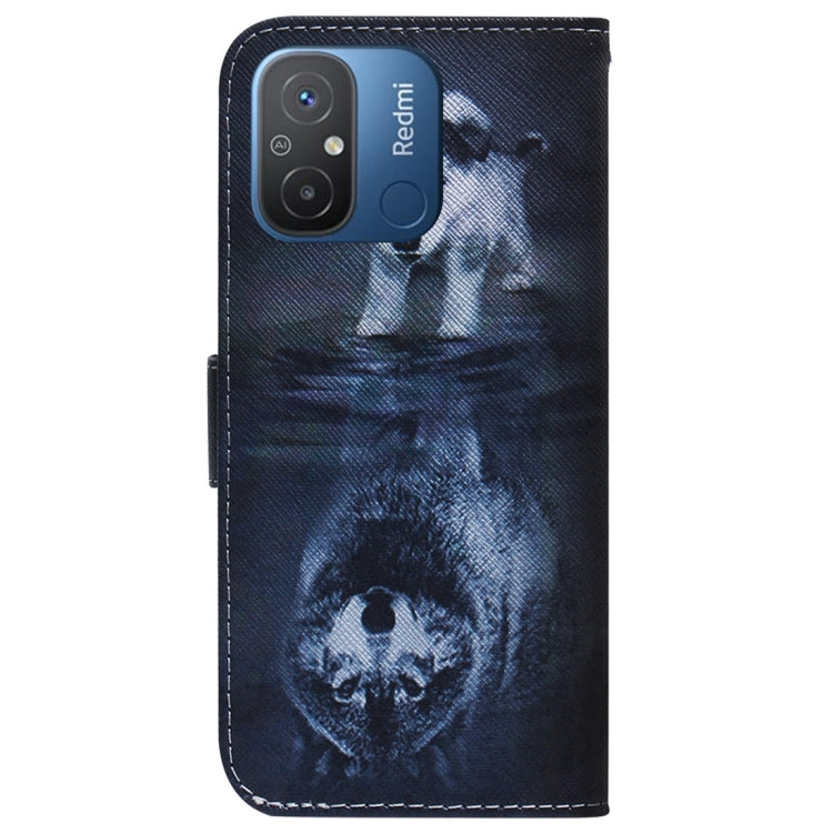 For Xiaomi Redmi 12C / 11A Coloured Drawing Flip Leather Phone Case(Wolf and Dog) - Xiaomi Cases by PMC Jewellery | Online Shopping South Africa | PMC Jewellery