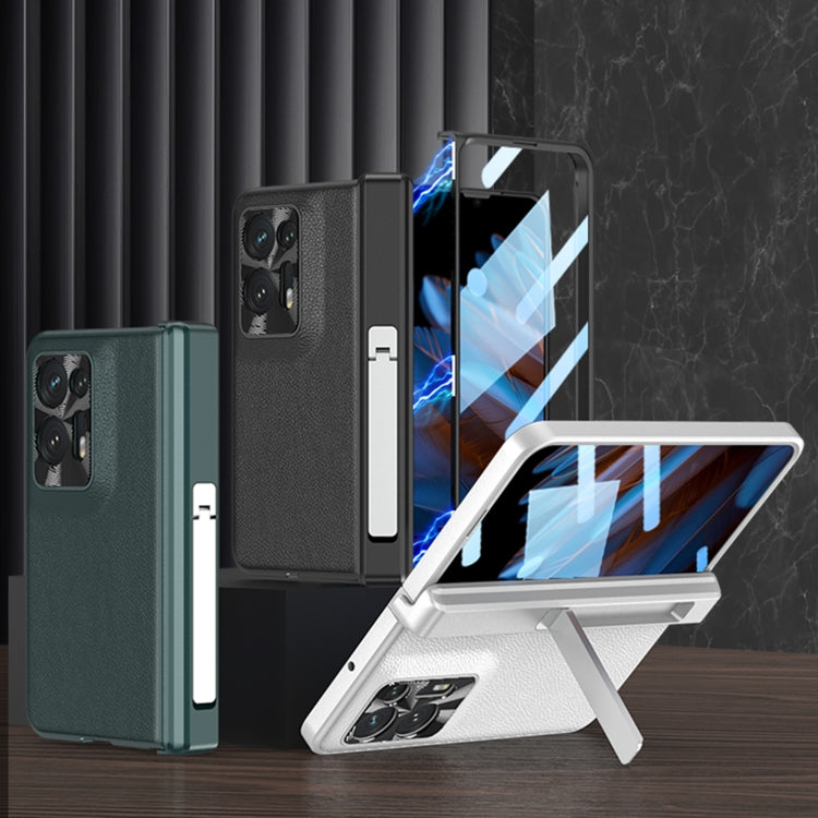 For OPPO Find N2 GKK Magnetic Hinge Flip Leather Phone Case with Holder(Black) - free shipping - PMC TechLife - Order now!