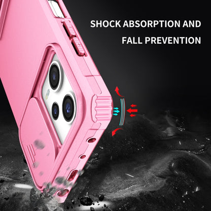 For Xiaomi Redmi Note 12 Pro 5G / Poco X5 Pro Stereoscopic Holder Sliding Camshield Phone Case(Pink) - Note 12 Pro Cases by PMC Jewellery | Online Shopping South Africa | PMC Jewellery