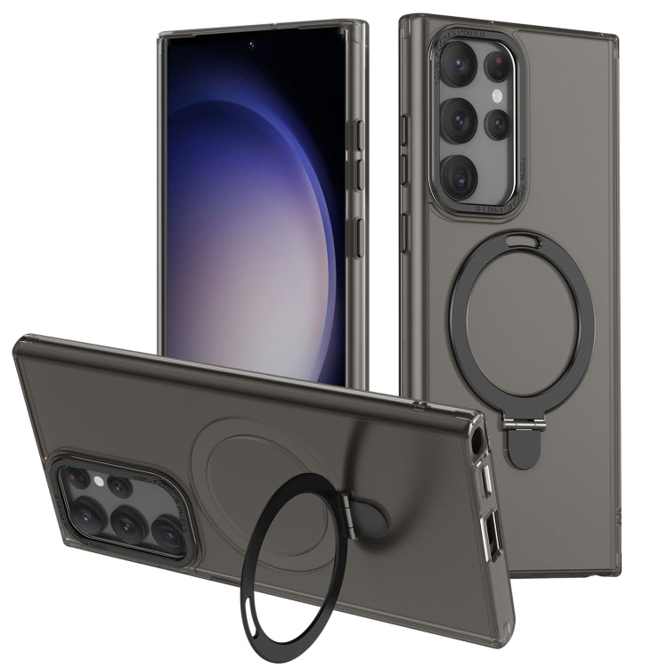 For Samsung Galaxy S23 Ultra 5G LK 3 in 1 MagSafe Magnetic Holder Phone Case(Black) - Galaxy S23 Ultra 5G Cases by PMC TechLife | Online Shopping South Africa | PMC TechLife