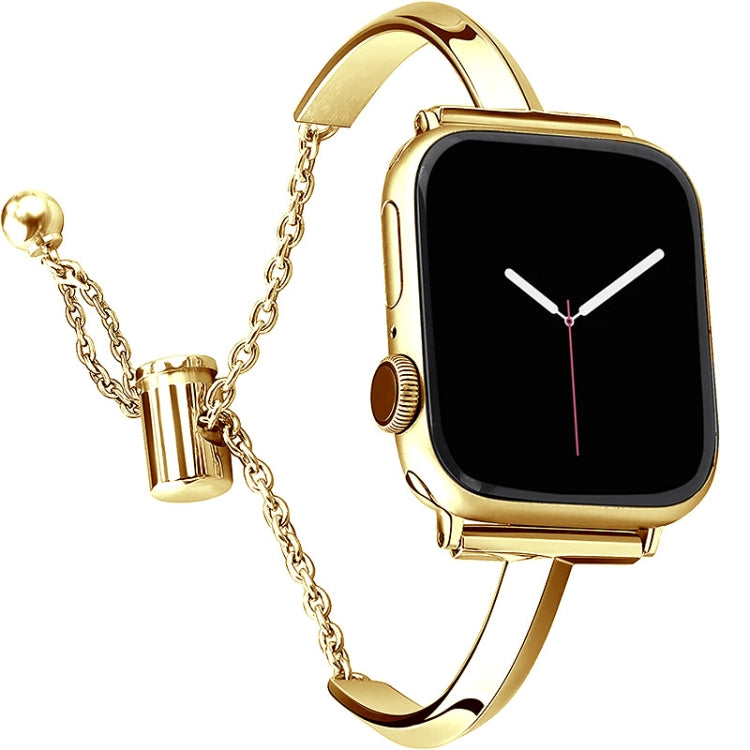 Stainless Steel Bracelet Watch Band For Apple Watch Ultra 49mm&Watch Ultra 2 49mm / Series 9&8&7 45mm / SE 3&SE 2&6&SE&5&4 44mm / 3&2&1 42mm(Gold) - Watch Bands by PMC TechLife | Online Shopping South Africa | PMC TechLife | Buy Now Pay Later Mobicred