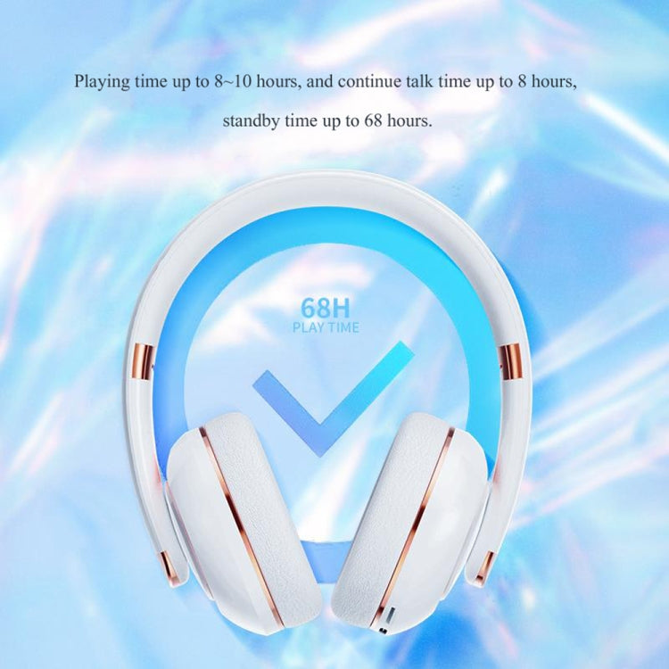 KE22 Folded Noise Reduction Wireless Bluetooth Headphones(White) - Headset & Headphone by PMC Jewellery | Online Shopping South Africa | PMC Jewellery