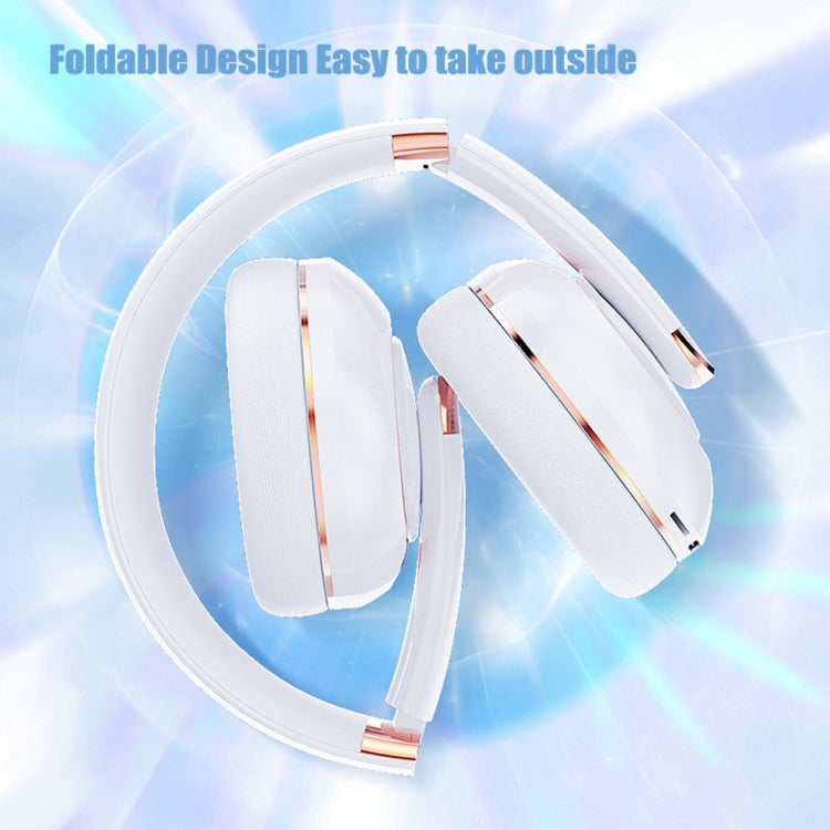 KE22 Folded Noise Reduction Wireless Bluetooth Headphones(White) - Headset & Headphone by PMC TechLife | Online Shopping South Africa | PMC TechLife