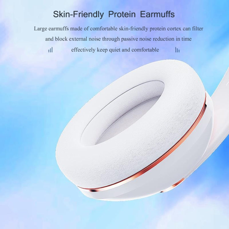 KE22 Folded Noise Reduction Wireless Bluetooth Headphones(White) - Headset & Headphone by PMC TechLife | Online Shopping South Africa | PMC TechLife