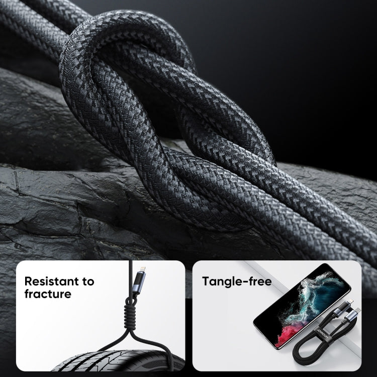 JOYROOM S-CC100A16 100W USB-C / Type-C to USB-C / Type-C Digital Display Fast Charging Data Cable, Length:1.2m(Black) - USB-C & Type-C Cable by JOYROOM | Online Shopping South Africa | PMC Jewellery