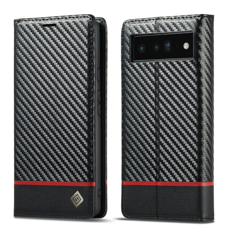 For Google Pixel 7a LC.IMEEKE Carbon Fiber Leather Phone Case(Horizontal Black) - free shipping - PMC TechLife - Order now!
