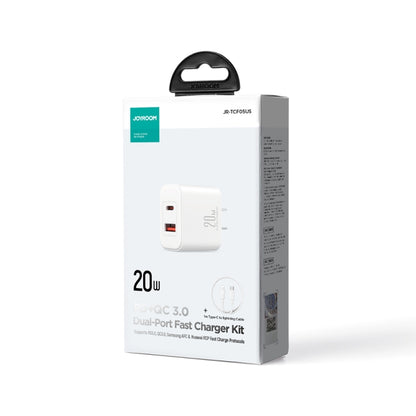 J0YROOM TCF05 20W USB+USB-C/Type-C Dual Interface Fast Charger Set, Specification:US Plug(White) - USB Charger by JOYROOM | Online Shopping South Africa | PMC Jewellery