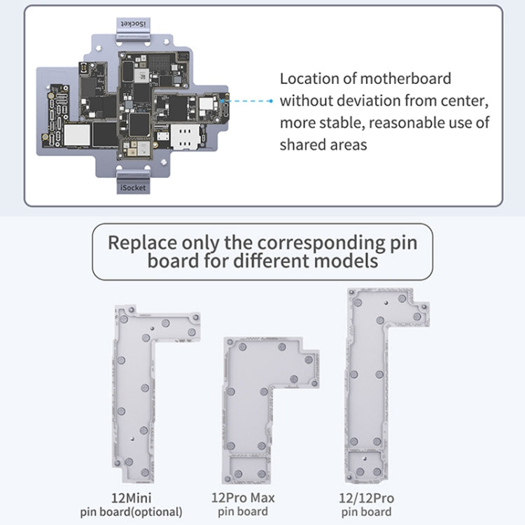 Qianli iSocket Motherboard Layered Test Fixture For iPhone 12 Series - free shipping - PMC TechLife - Order now!