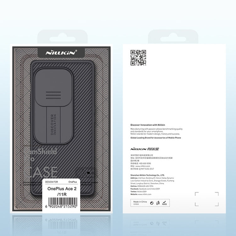 For OnePlus Ace 2/11R NILLKIN CamShield Pro Series PC Full Coverage Phone Case(Black) - OnePlus Cases by NILLKIN | Online Shopping South Africa | PMC TechLife | Buy Now Pay Later Mobicred