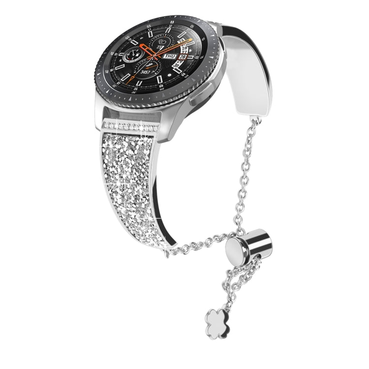 For Garmin Venu / Venu 2 Plus / Venu Sq / Sq2 20mm Diamond Chain Mental Watch Band(Silver) -  by PMC TechLife | Online Shopping South Africa | PMC TechLife