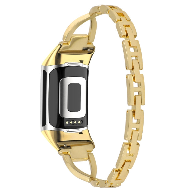 For Fitbit Charge 2 Diamond Metal Watch Band(Gold) -  by PMC TechLife | Online Shopping South Africa | PMC TechLife