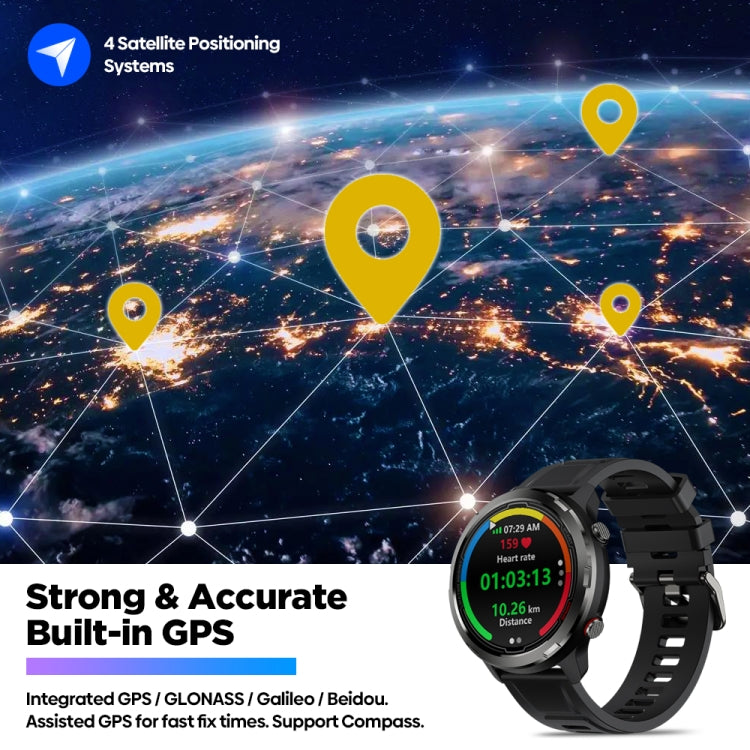 Zeblaze Stratos 2 Lite 1.32 inch IPS Screen 5 ATM Waterproof GPS Smart Watch, Support Heart Rate Monitoring / Sports Mode(Black) -  by Zeblaze | Online Shopping South Africa | PMC Jewellery