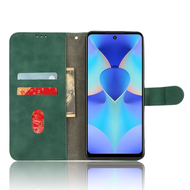 For TECNO Spark 10 Pro Skin Feel Magnetic Flip Leather Phone Case(Green) - free shipping - PMC TechLife - Order now!
