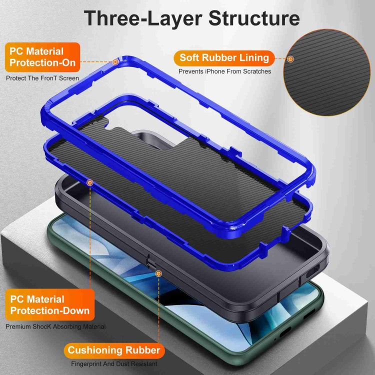 For Samsung Galaxy S23 5G Life Waterproof Rugged Phone Case(Dark Blue + Royal Blue) - free shipping - PMC TechLife - Order now!