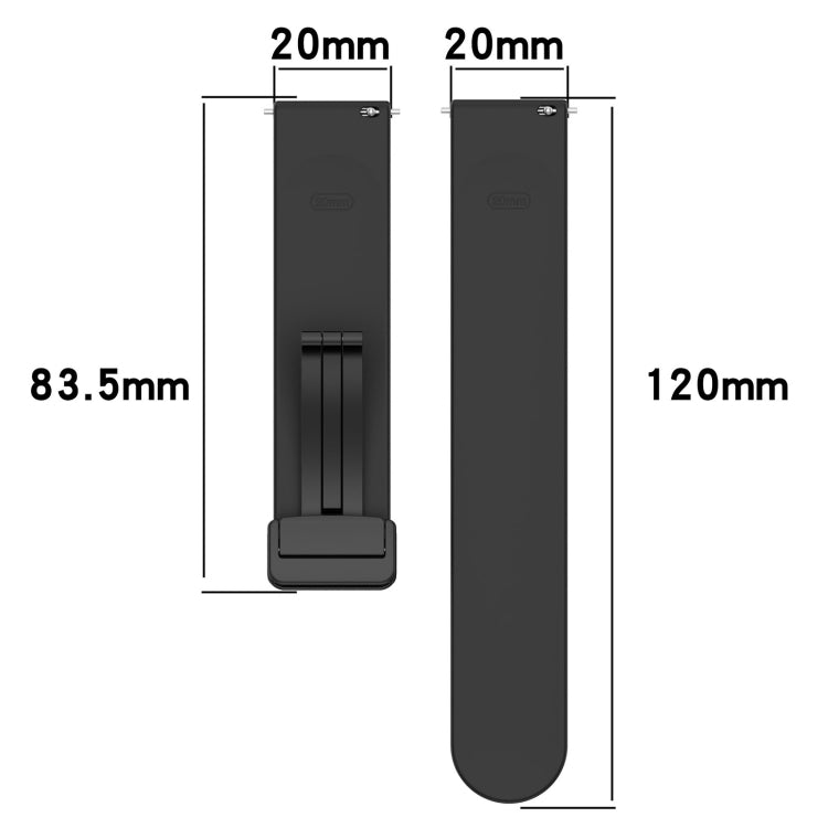 For Amazfit GTR Mini Magnetic Fold Clasp Black Buckle Silicone Watch Band(Starlight Color) -  by PMC TechLife | Online Shopping South Africa | PMC TechLife