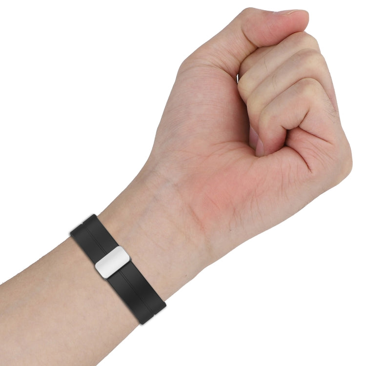 For Amazfit GTR 4 Magnetic Fold Clasp Silver Buckle Silicone Watch Band(Light Purple) - Smart Wear by PMC TechLife | Online Shopping South Africa | PMC TechLife