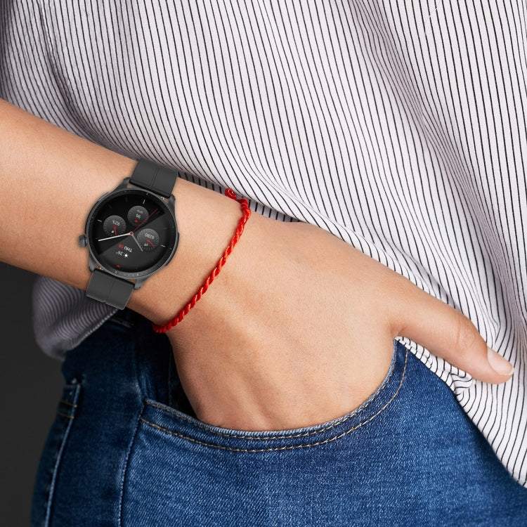 For Amazfit GTR 4 Magnetic Fold Clasp Silver Buckle Silicone Watch Band(Light Purple) - Smart Wear by PMC TechLife | Online Shopping South Africa | PMC TechLife