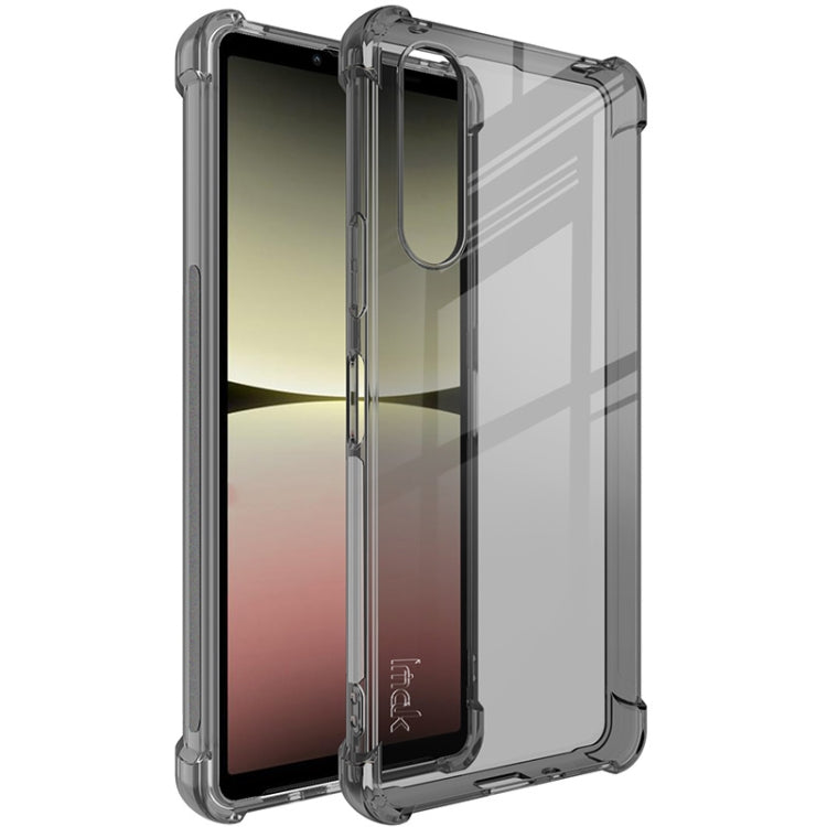 For Sony Xperia 10 V imak Shockproof Airbag TPU Phone Case(Transparent Black) - Sony Cases by imak | Online Shopping South Africa | PMC Jewellery