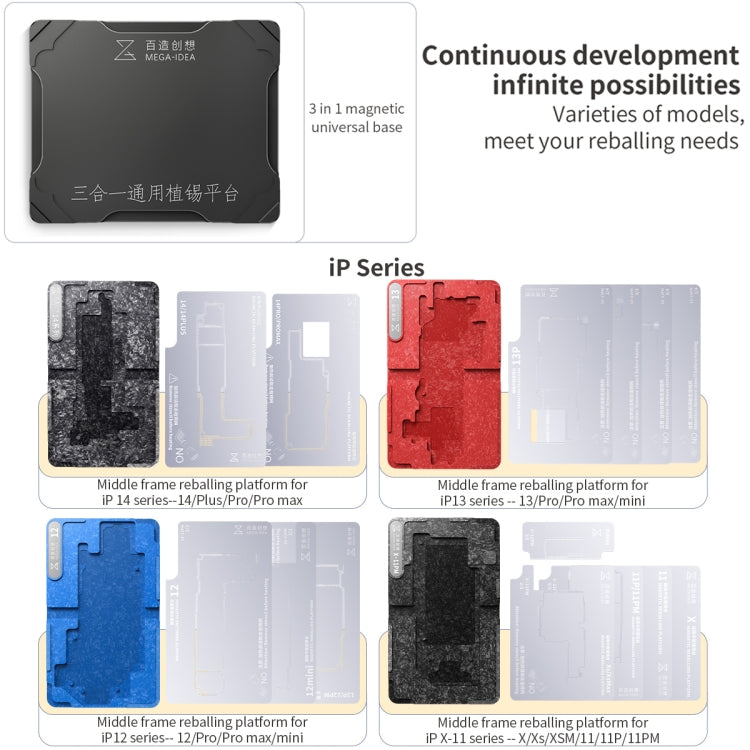 For Honor Magic3 Pro Qianli Mega-idea Multi-functional Middle Frame Positioning BGA Reballing Platform - free shipping - PMC TechLife - Order now!