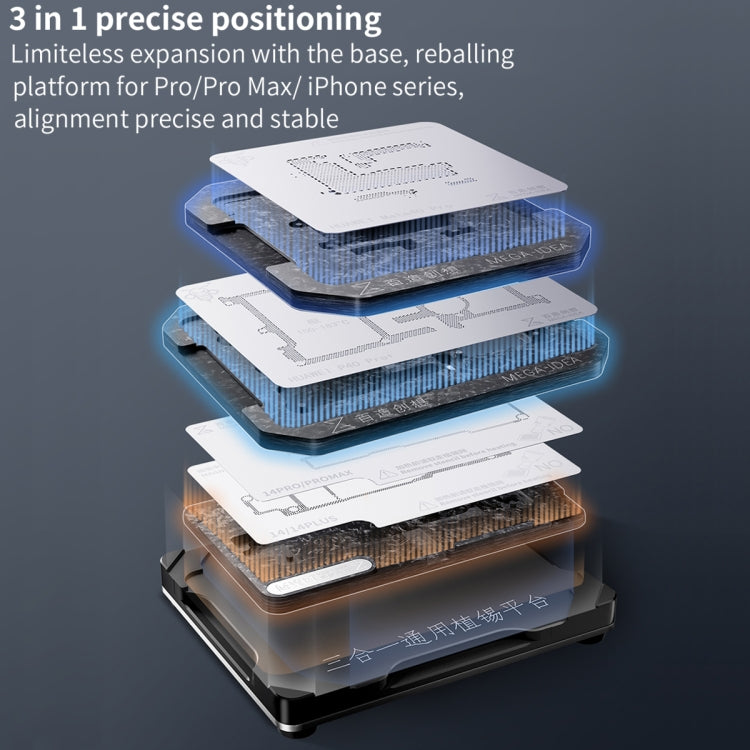 For iPhone 12 Series Qianli Mega-idea Multi-functional Middle Frame Positioning BGA Reballing Platform - free shipping - PMC TechLife - Order now!