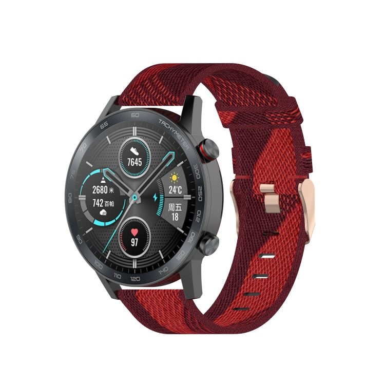For Honor Watch GS 3i 22mm Nylon Woven Watch Band(Red) - Smart Wear by PMC Jewellery | Online Shopping South Africa | PMC Jewellery