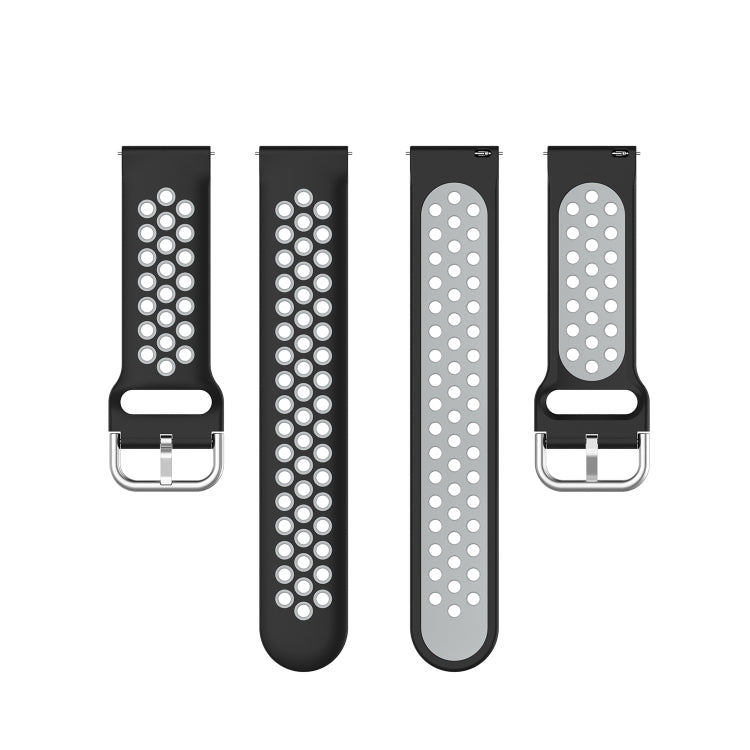 For Honor Watch GS 3i 22mm Sports Two-tone Silicone Watch Band(Black Grey) - Smart Wear by PMC TechLife | Online Shopping South Africa | PMC TechLife