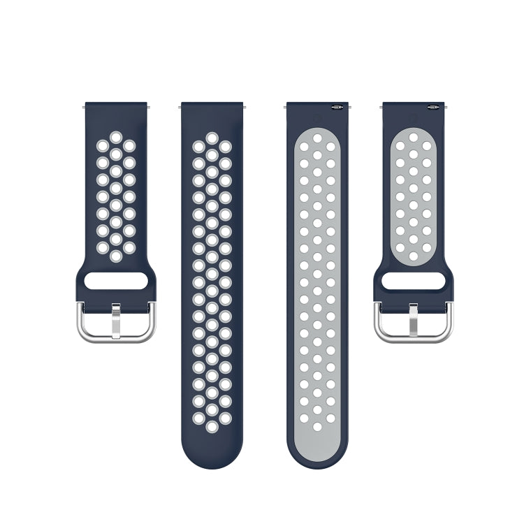 For Honor Watch GS 3i 22mm Sports Two-tone Silicone Watch Band(Midnight Blue Grey) - Smart Wear by PMC TechLife | Online Shopping South Africa | PMC TechLife